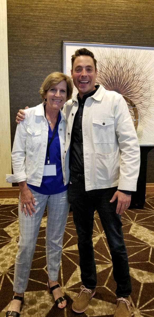 Cindy with Jeff Mauro at the Total Meal Solutions Summit
